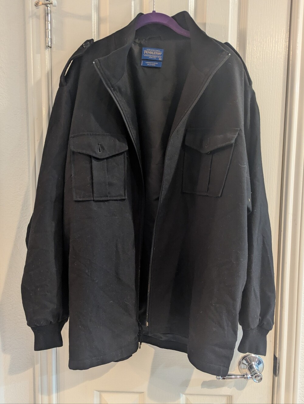 Vintage Pendleton Wool Military Bomber Jacket